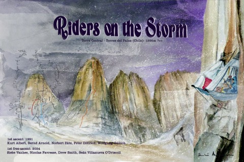 Riders on the Storm &mdash; Acuarela &mdash; 70&times;50