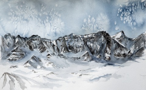 TELERA — Acuarela sobre papel — 30×22