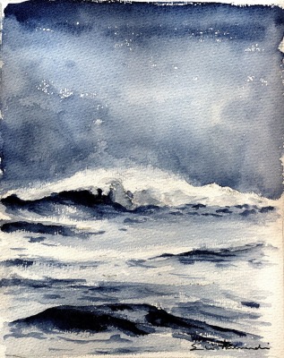 Temporal &mdash; Acuarela sobre papel &mdash; 21&times;30