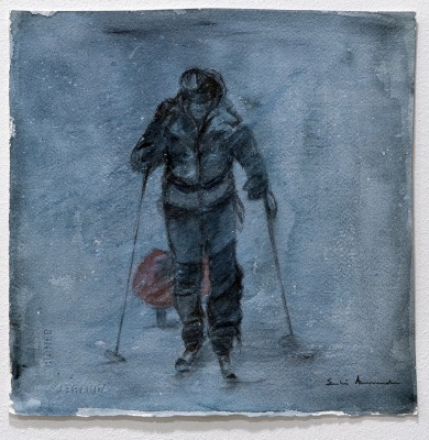 Hilo — Acuarela sobre papel — 23×23