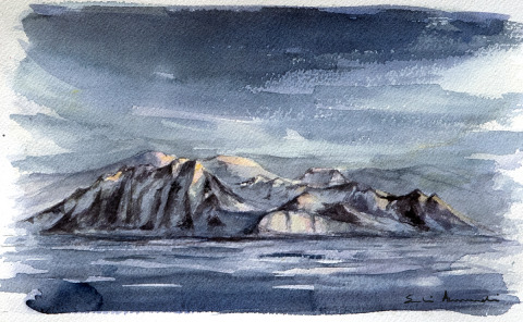 Antartida &mdash; Acuarela sobre papel &mdash; 26&times;16