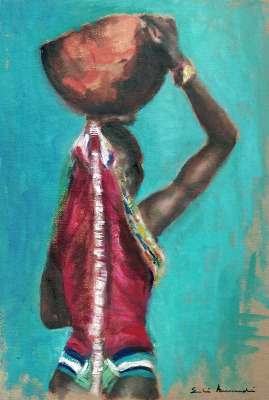 Africa — Óleo sobre cartón — 25×32
