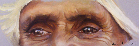 Bhaktapur &mdash; Óleo sobre cartón &mdash; 50&times;20