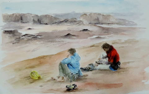 Christian, Rémi Laborde &mdash; Acuarela sobre papel &mdash; 30&times;21