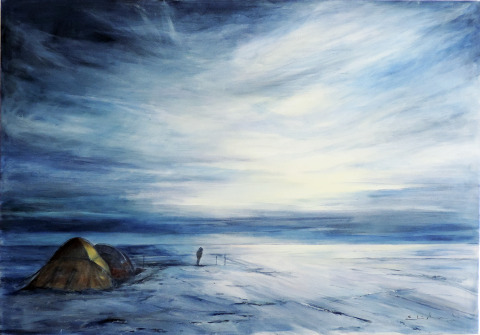 Hilo Moreno (Antártida) — Óleo sobre lienzo — 130×80