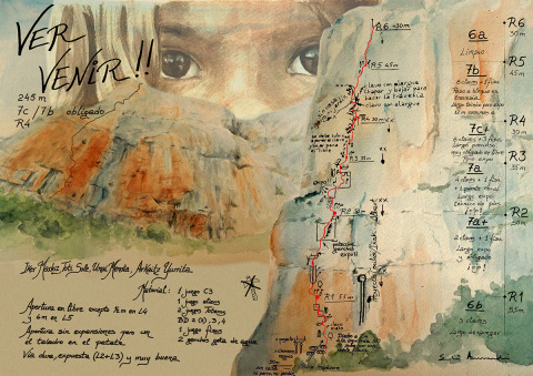 Ver venir (Peña Montañesa) &mdash; Acuarela sobre papel &mdash; 70&times;50