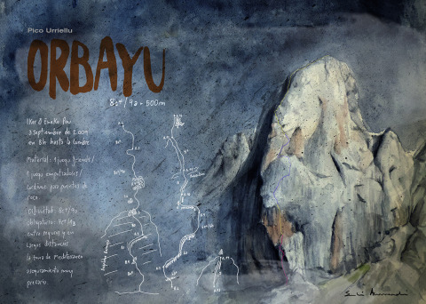 Orbayu (Picos de Europa) — Acuarela sobre papel — 70×50