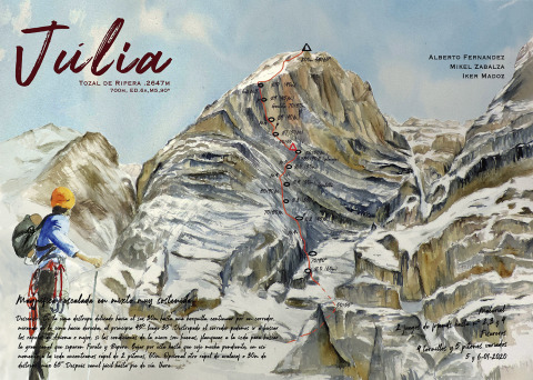 Julia (Tozal de Ripera) — Acuarela sobre papel — 70×50