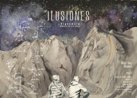 Ilusiones (Vignemale) — Acuarela sobre papel — 70×50