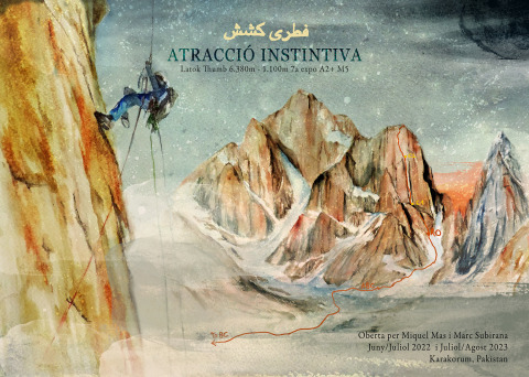 Atracció instintiva (Latok Thumb) &mdash; Acuarela sobre papel &mdash; 70&times;50