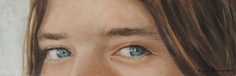 Nora &mdash; Óleo sobre cartón &mdash; 30&times;10