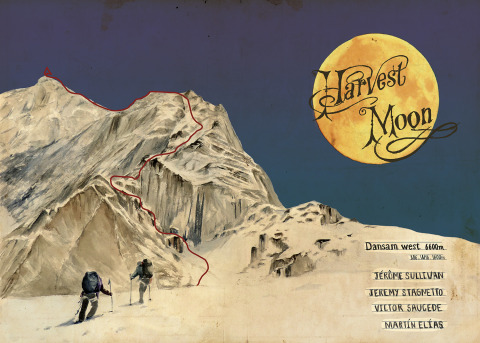 Harvest Moon (Pakistán) — Acuarela sobre papel — 70×50