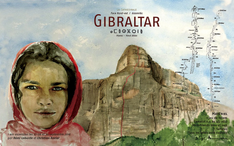 Gibraltar (Atlas. Marruecos) — Acuarela sobre papel — 70×50