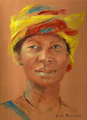 África 05 — Óleo sobre cartón — 20×30