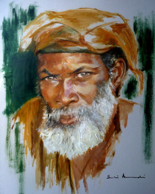 África 06 — Óleo sobre cartón — 48×60