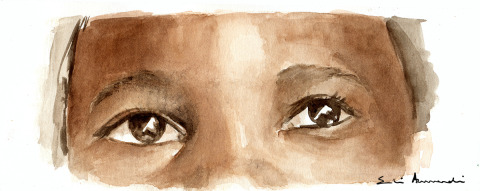 África 09 — Acuarela sobre papel — 27×17