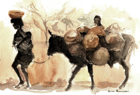 Turkana 02 — Acuarela sobre papel — 30×20