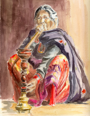 Nepal 09 — Acuarela sobre papel — 25×35