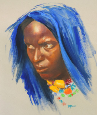 África 10 — Óleo sobre cartón — 50×65