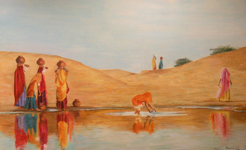 India 08 — Óleo sobre lienzo — 130×80