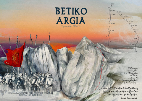 Betiko argia (Vignemale) &mdash; Acuarela sobre papel &mdash; 70&times;50