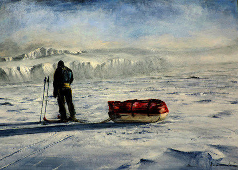 Hilo Moreno (Svalbard) &mdash; Óleo sobre lienzo &mdash; 130&times;80