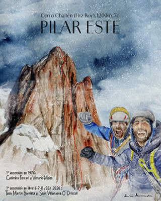 PILAR ESTE (Cerro Chaltén) &mdash; Watercolor on paper &mdash; 50&times;40