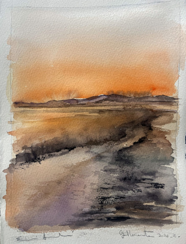LAGUNA DE GALLOCANTA — Acuarela sobre papel — 30×21